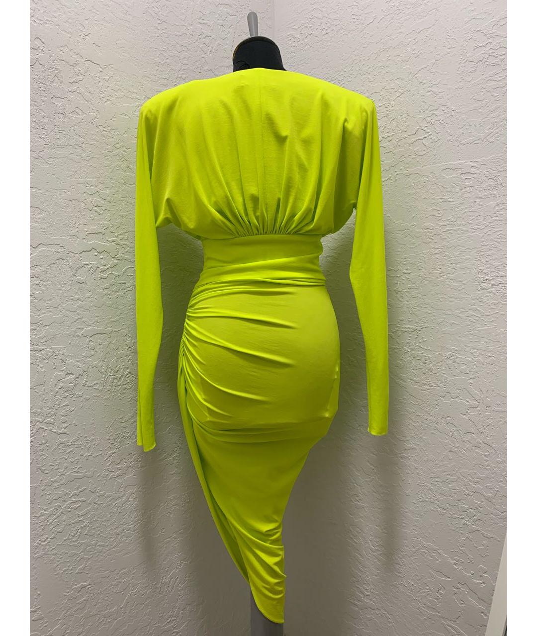 ALEXANDRE VAUTHIER Желтое вискозное коктейльное платье, фото 2