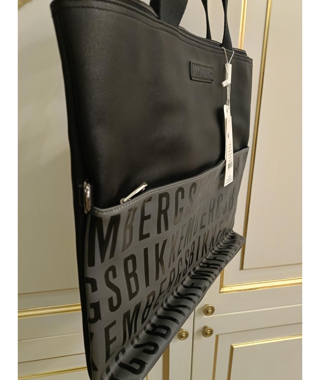BIKKEMBERGS Черная сумка тоут, фото 2