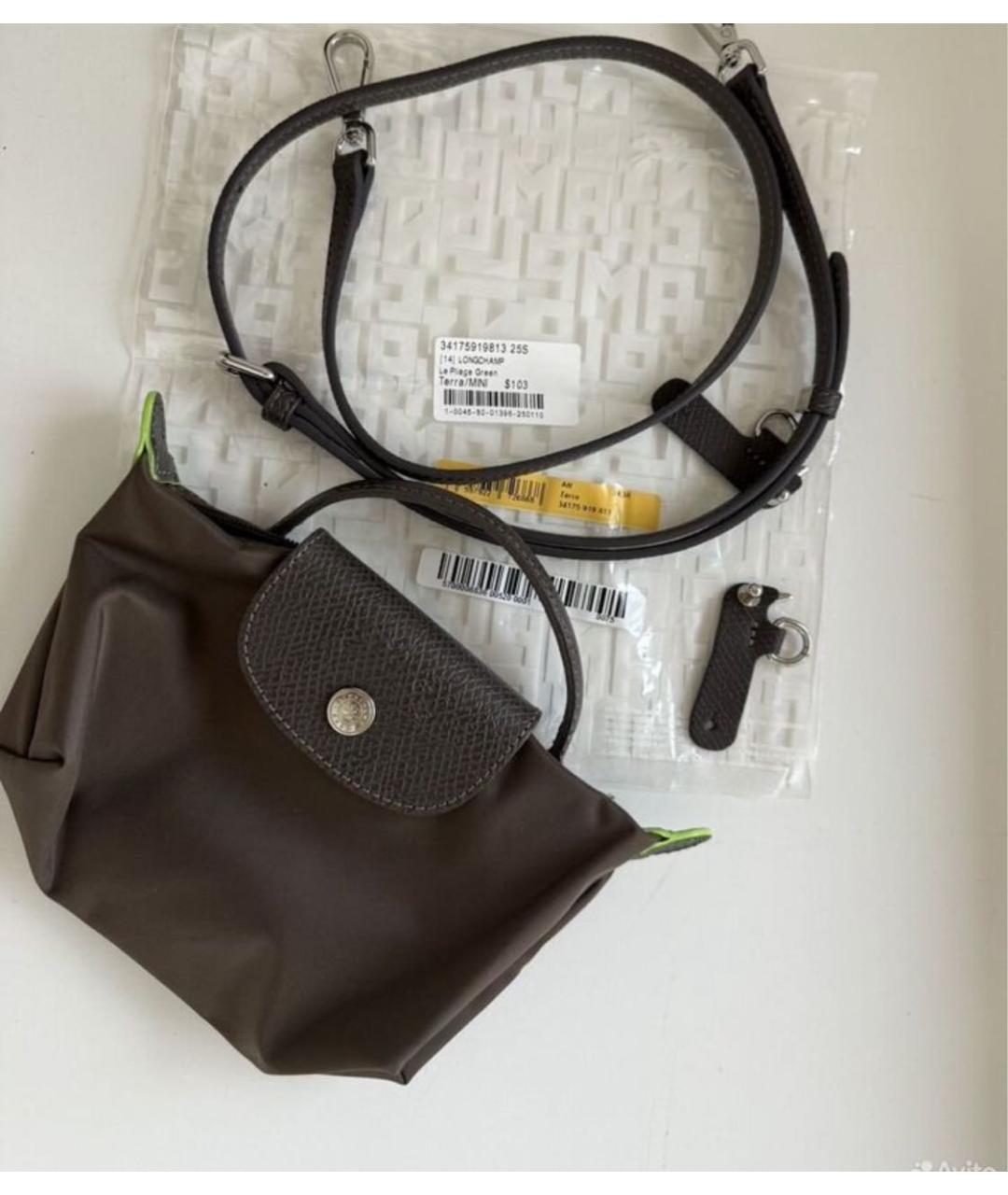 LONGCHAMP Коричневая сумка с короткими ручками, фото 3