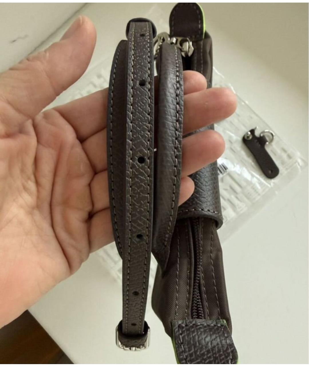 LONGCHAMP Коричневая сумка с короткими ручками, фото 4