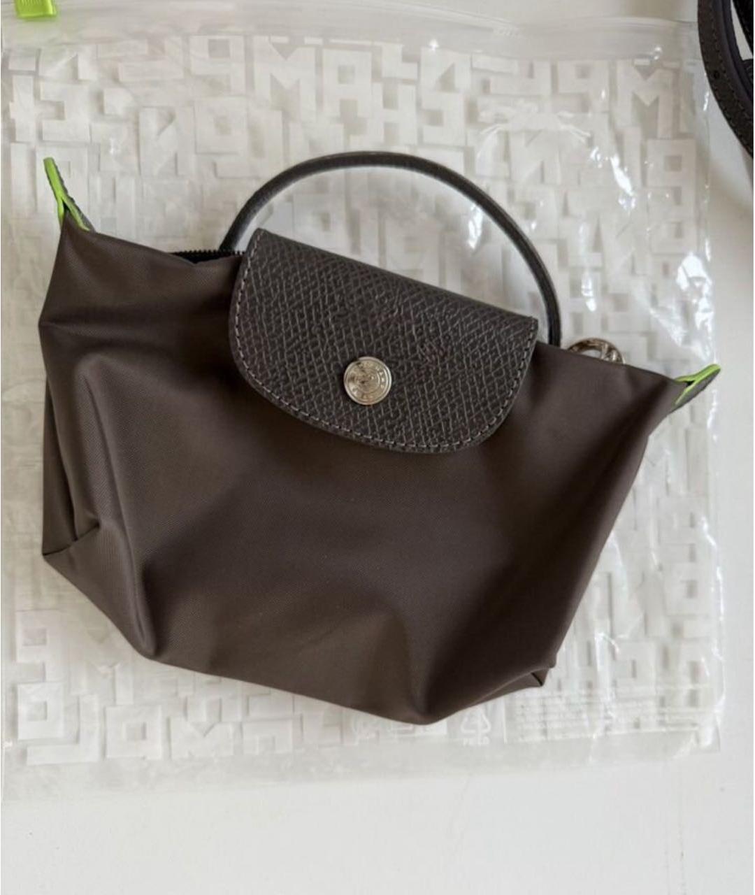 LONGCHAMP Коричневая сумка с короткими ручками, фото 5
