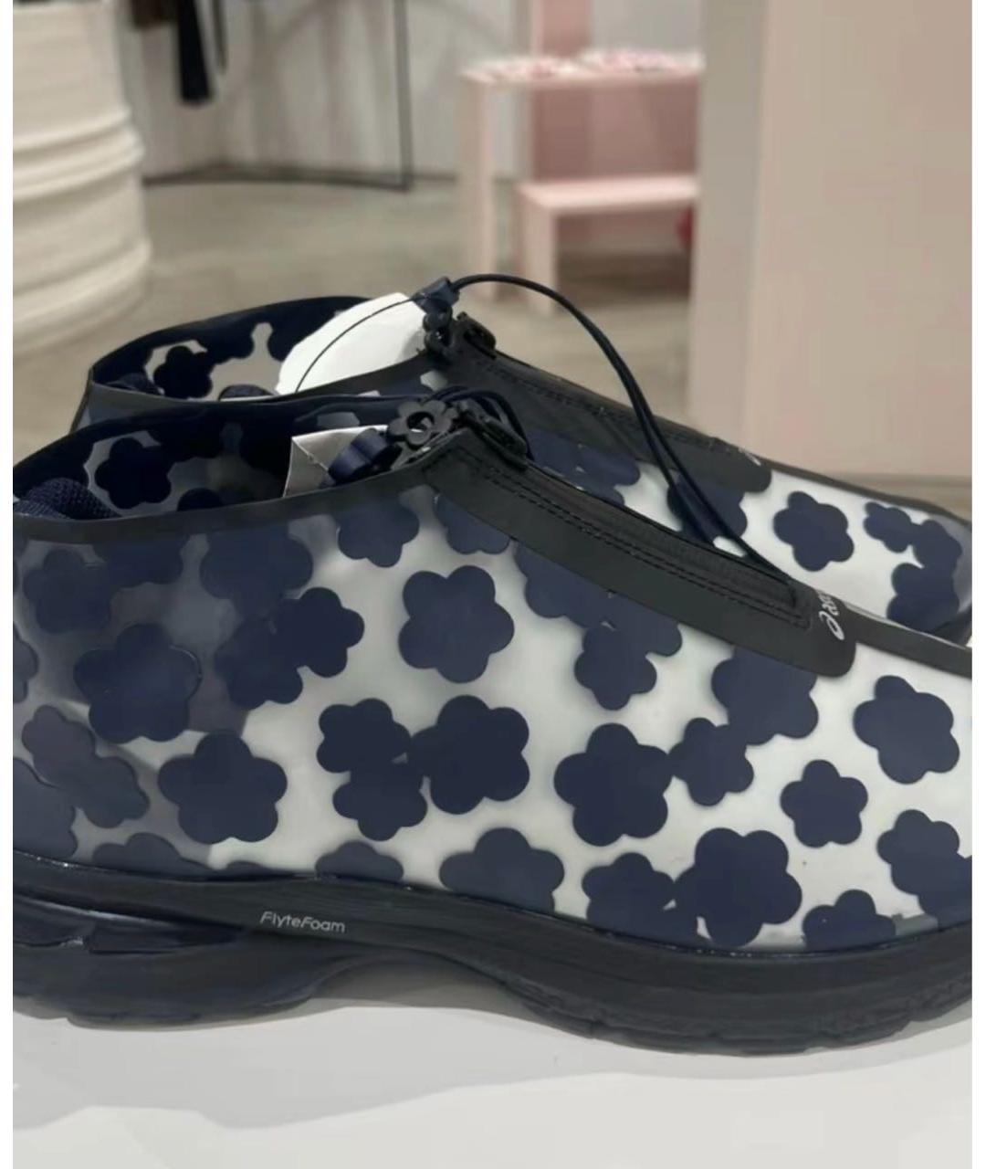 ASICS Синие текстильные низкие кроссовки / кеды, фото 7