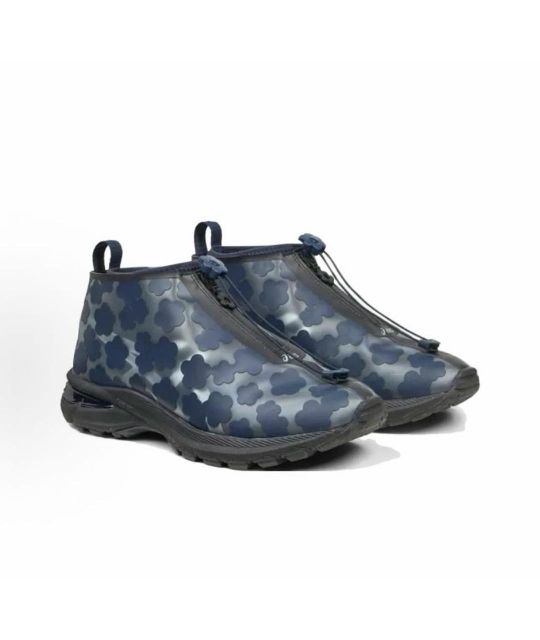 ASICS Синие текстильные низкие кроссовки / кеды, фото 6