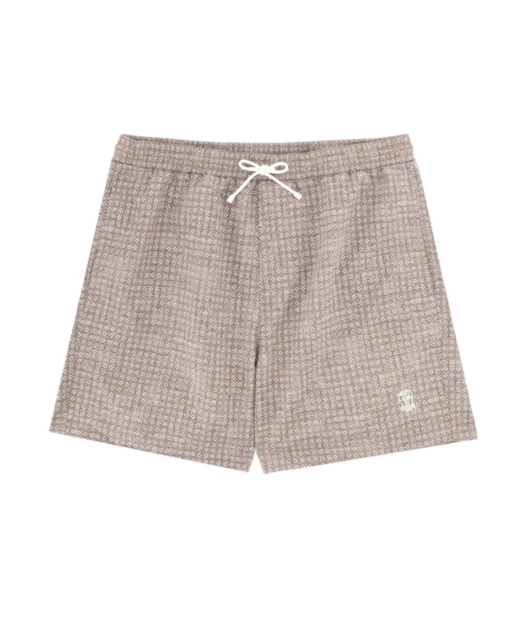 BRUNELLO CUCINELLI Бежевые полиэстеровые шорты, фото 1