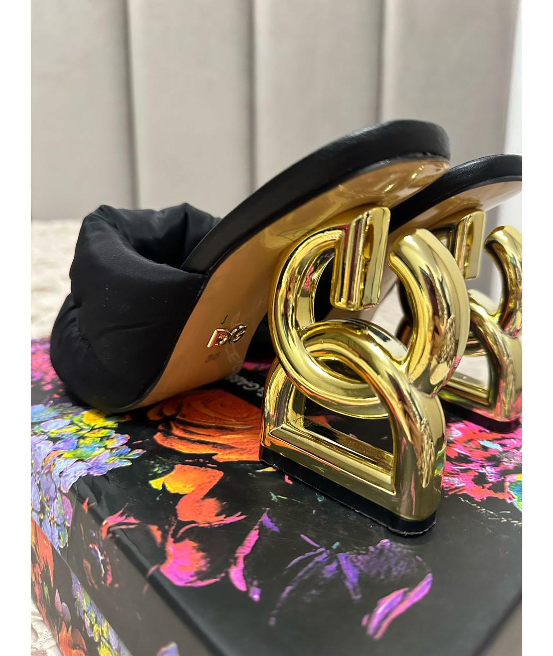 DOLCE&GABBANA Черные босоножки, фото 3