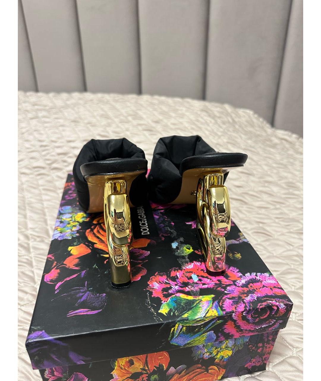 DOLCE&GABBANA Черные босоножки, фото 4