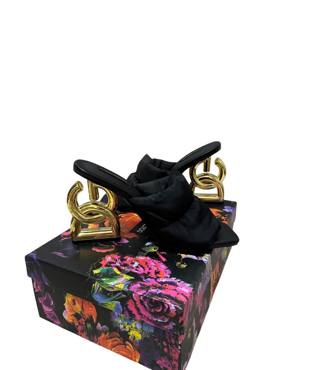 DOLCE&GABBANA Черные босоножки, фото 9