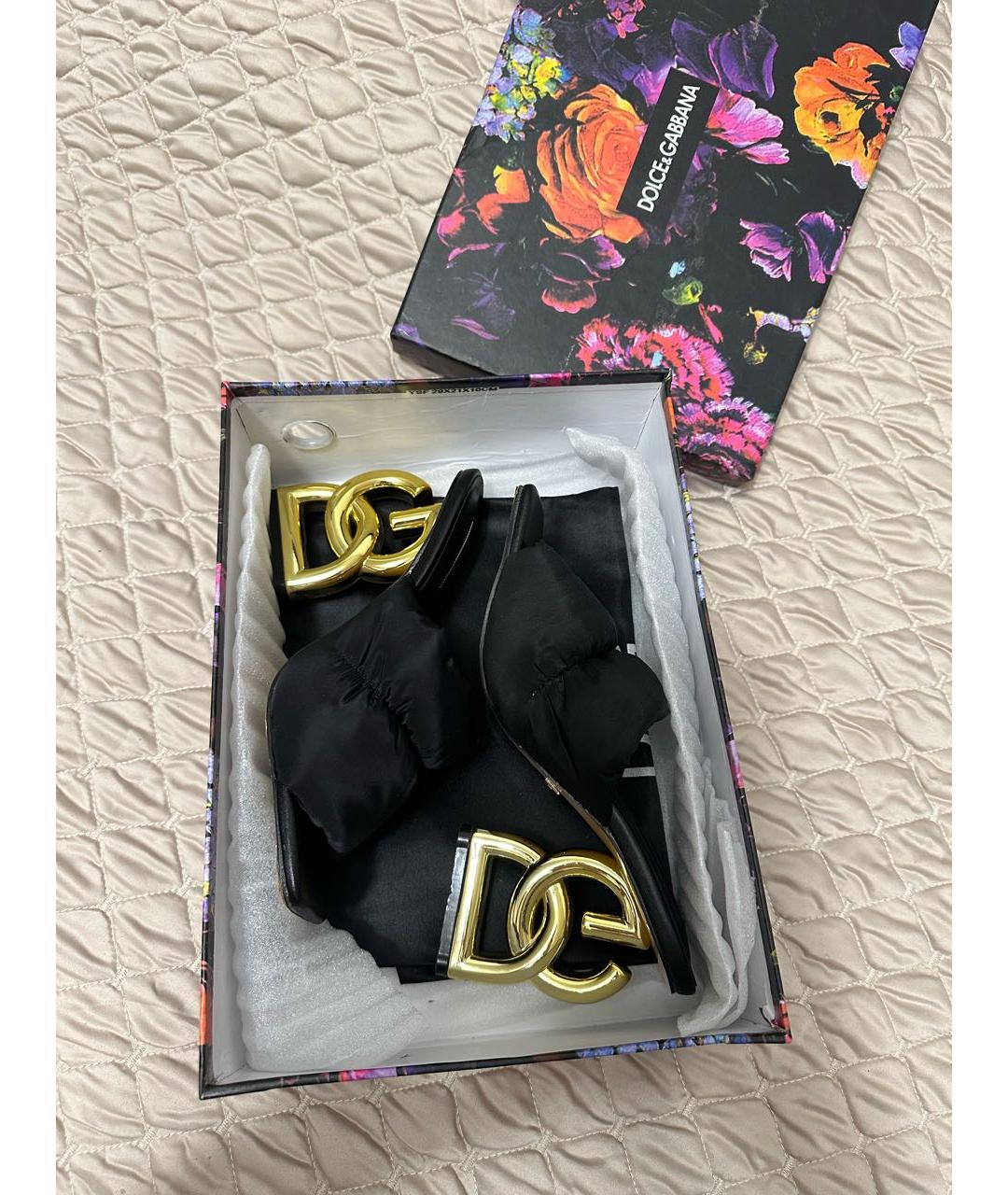 DOLCE&GABBANA Черные босоножки, фото 7