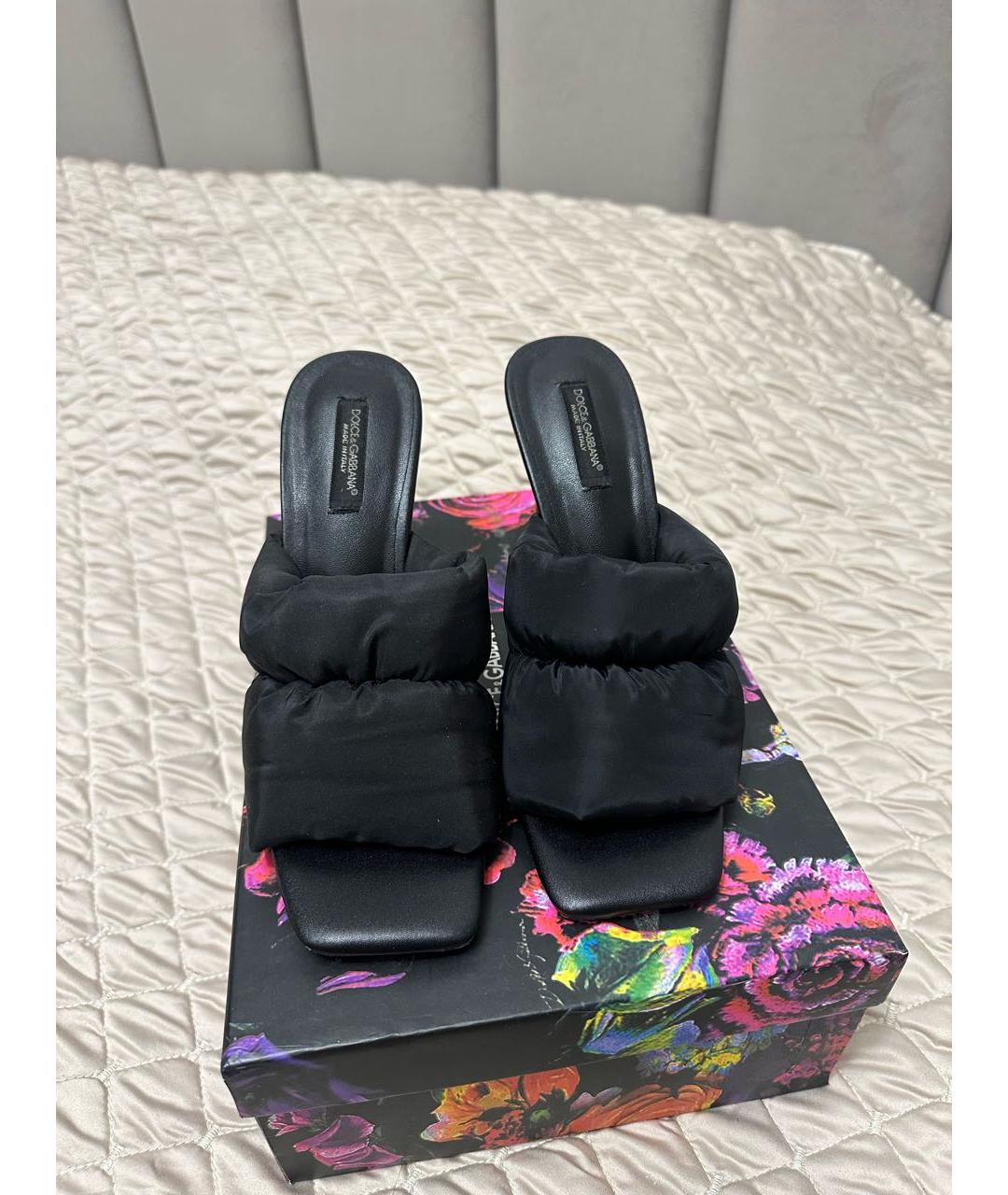 DOLCE&GABBANA Черные босоножки, фото 2