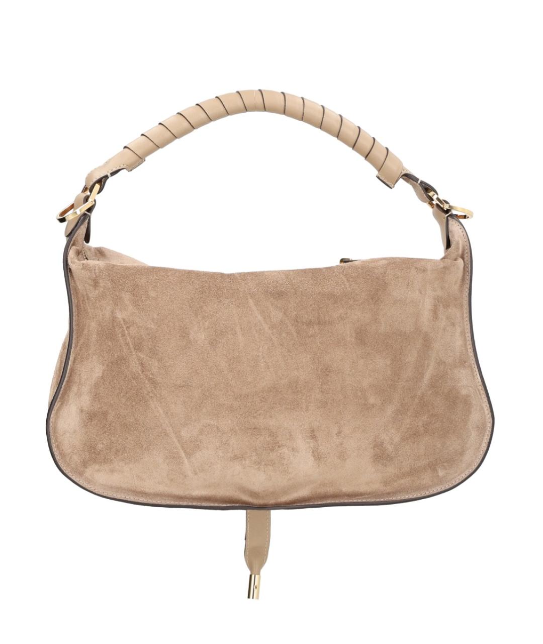 CHLOE Бежевая замшевая сумка через плечо, фото 2