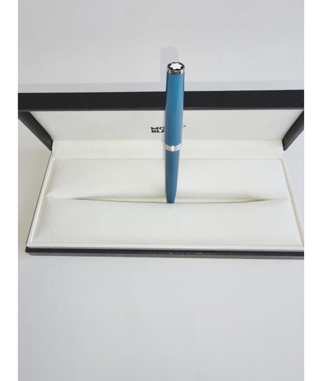 MONTBLANC Голубая пластиковая шариковая ручка, фото 4