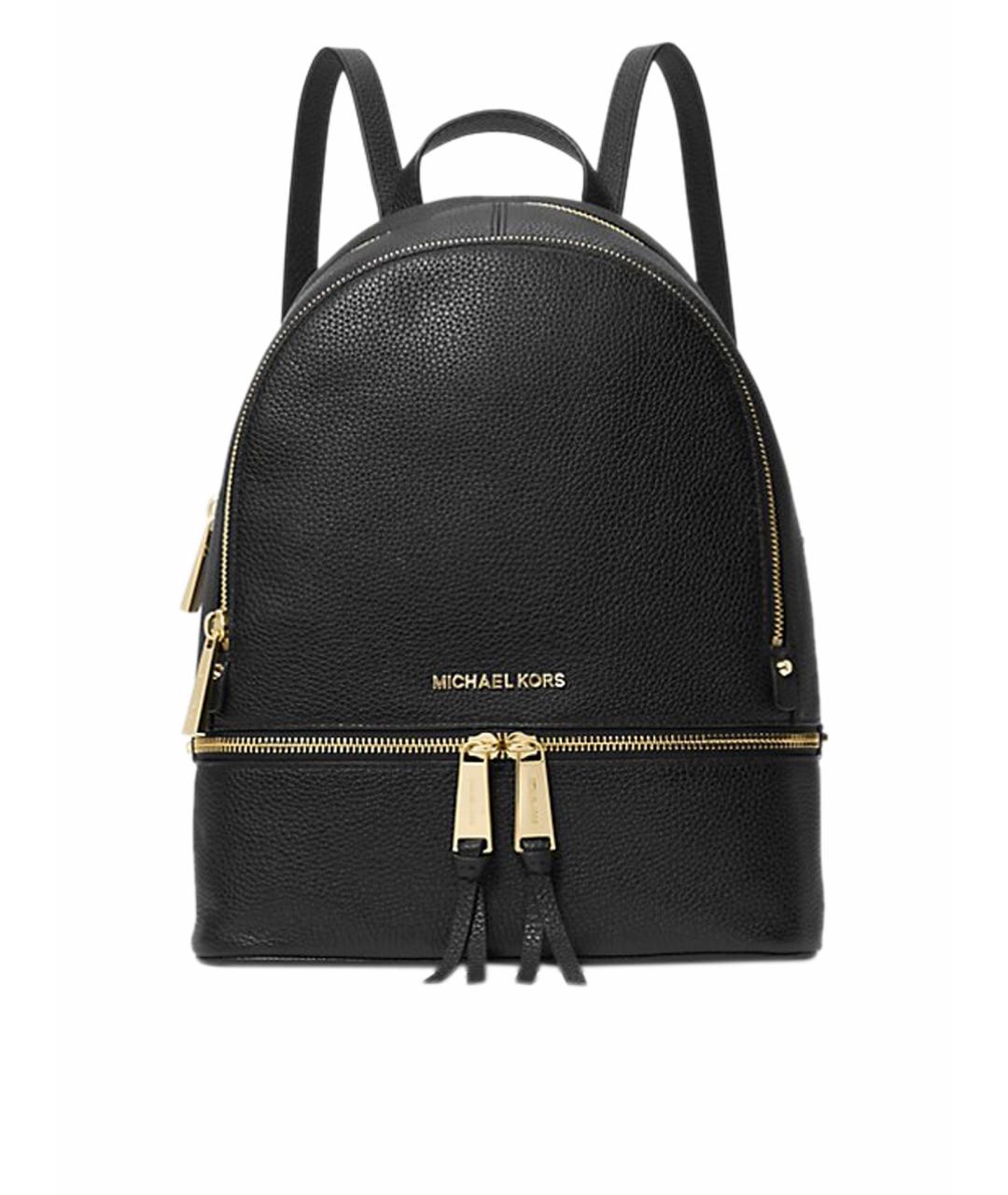 MICHAEL KORS Черный кожаный рюкзак, фото 1