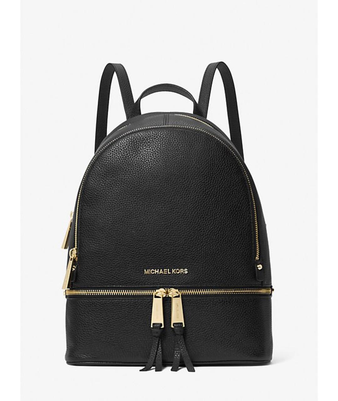 MICHAEL KORS Черный кожаный рюкзак, фото 5