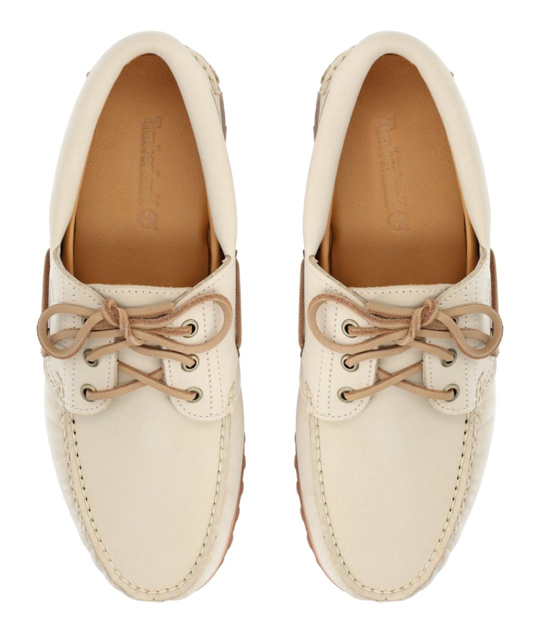 TIMBERLAND Бежевые кожаные низкие ботинки, фото 5