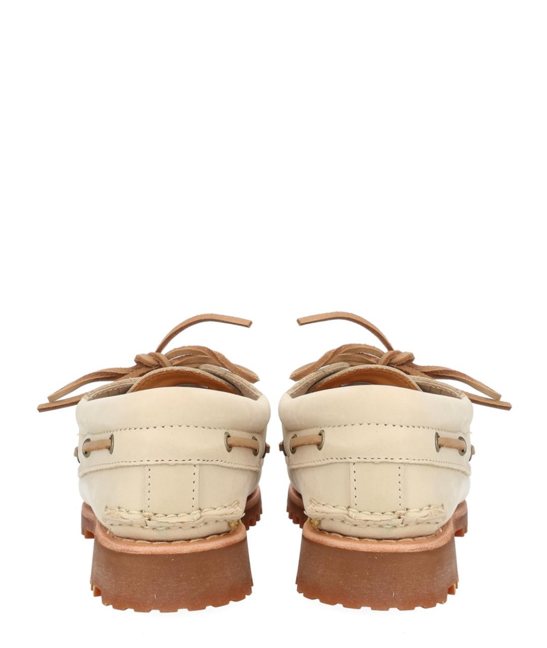 TIMBERLAND Бежевые кожаные низкие ботинки, фото 4