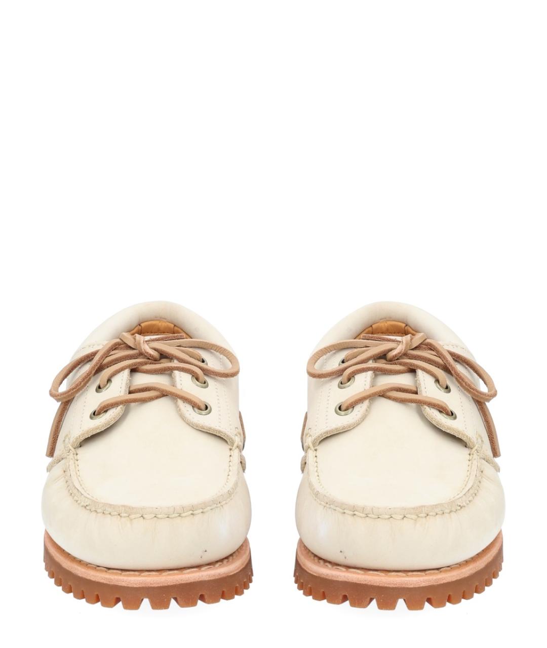 TIMBERLAND Бежевые кожаные низкие ботинки, фото 3