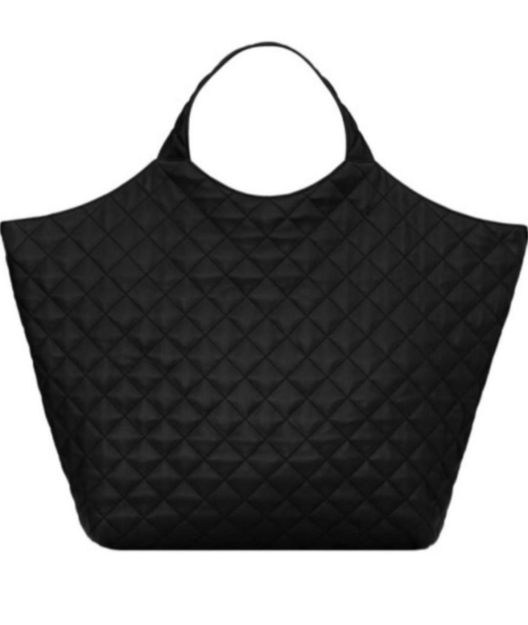 SAINT LAURENT Черная кожаная сумка тоут, фото 2