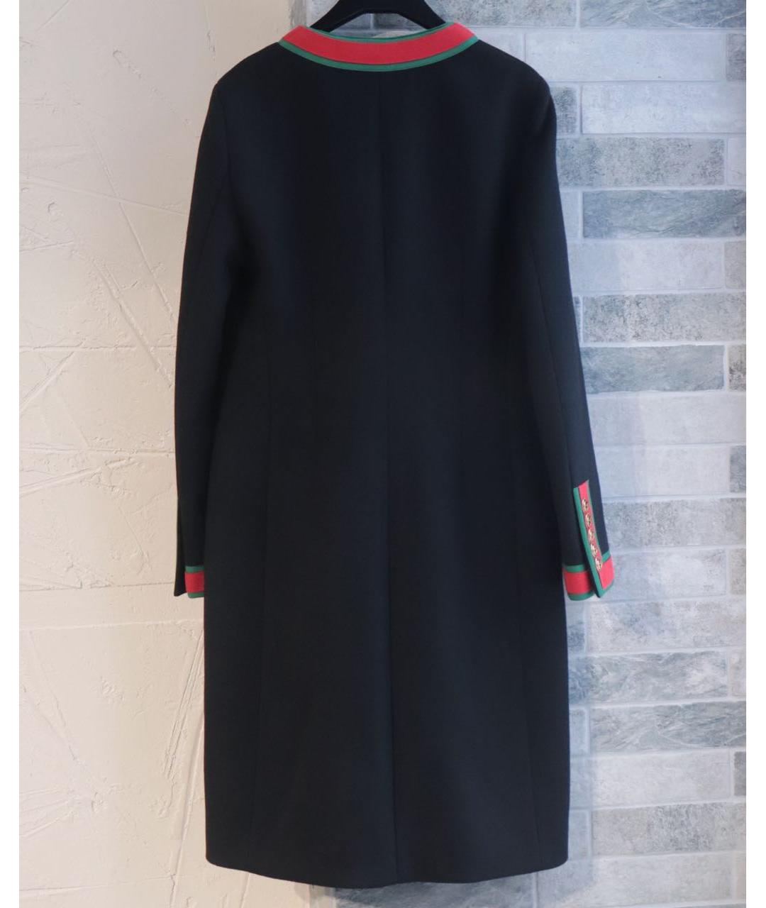 GUCCI Черное шерстяное пальто, фото 3