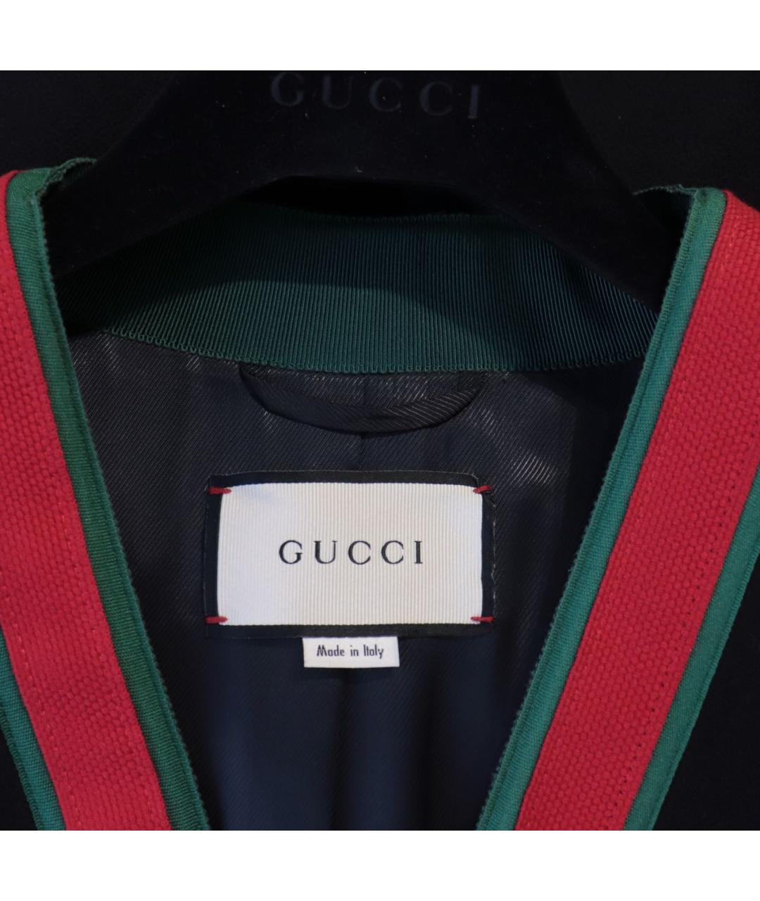 GUCCI Черное шерстяное пальто, фото 5