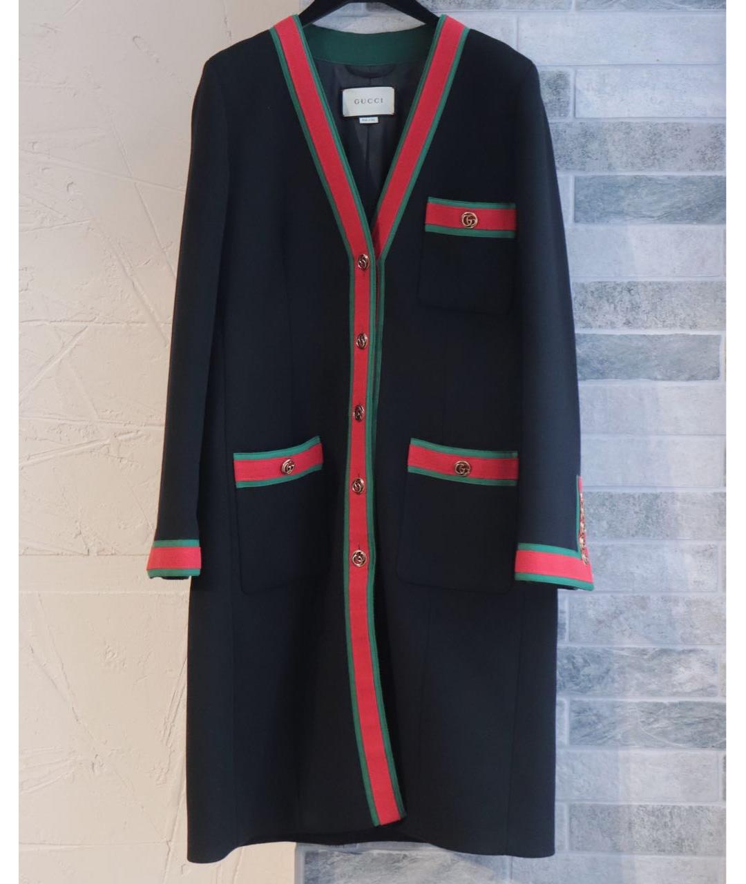 GUCCI Черное шерстяное пальто, фото 2