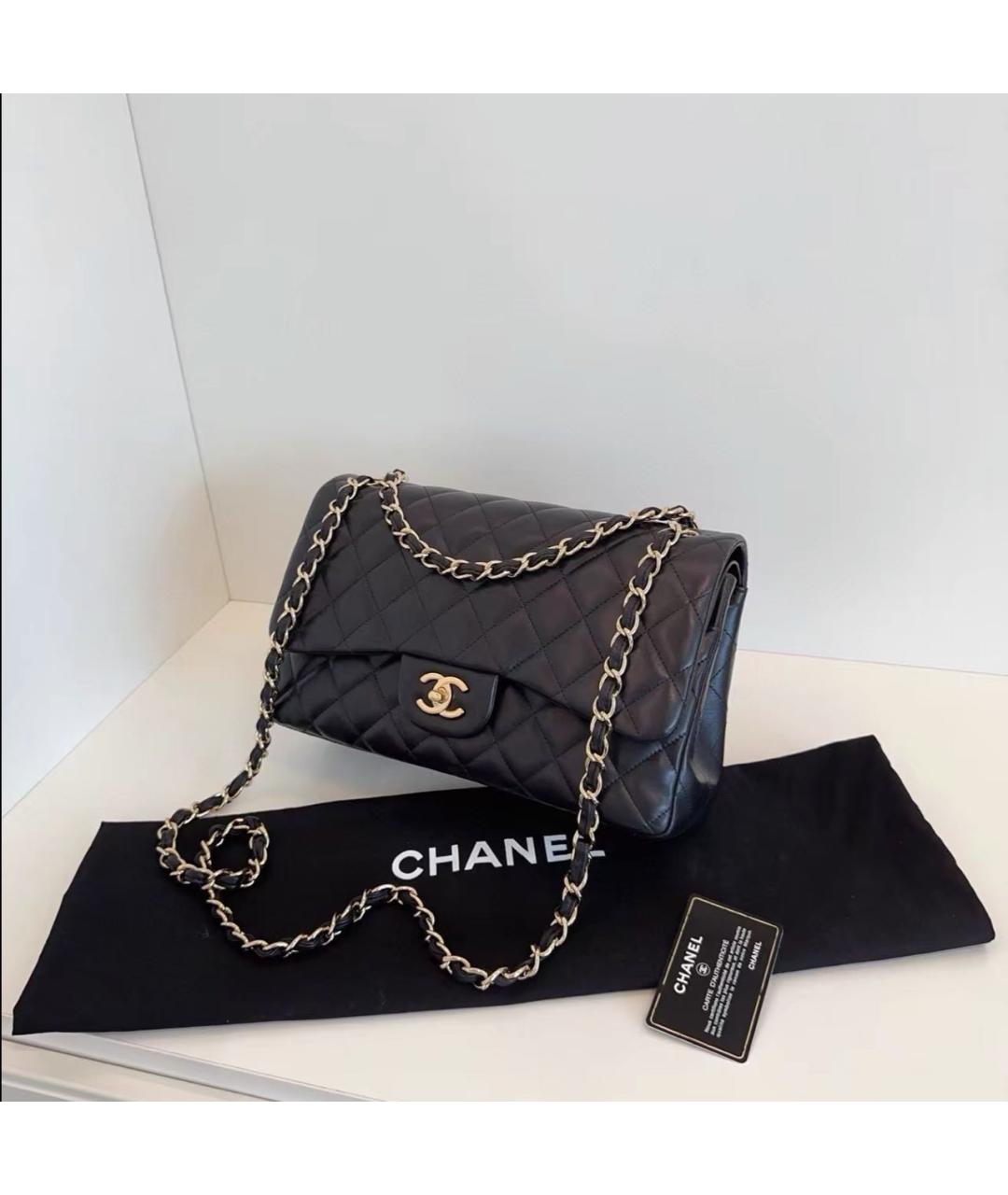 CHANEL Черная кожаная сумка через плечо, фото 4