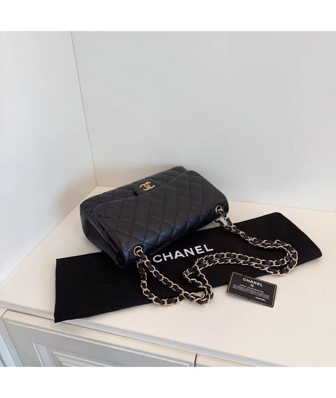 CHANEL Черная кожаная сумка через плечо, фото 5