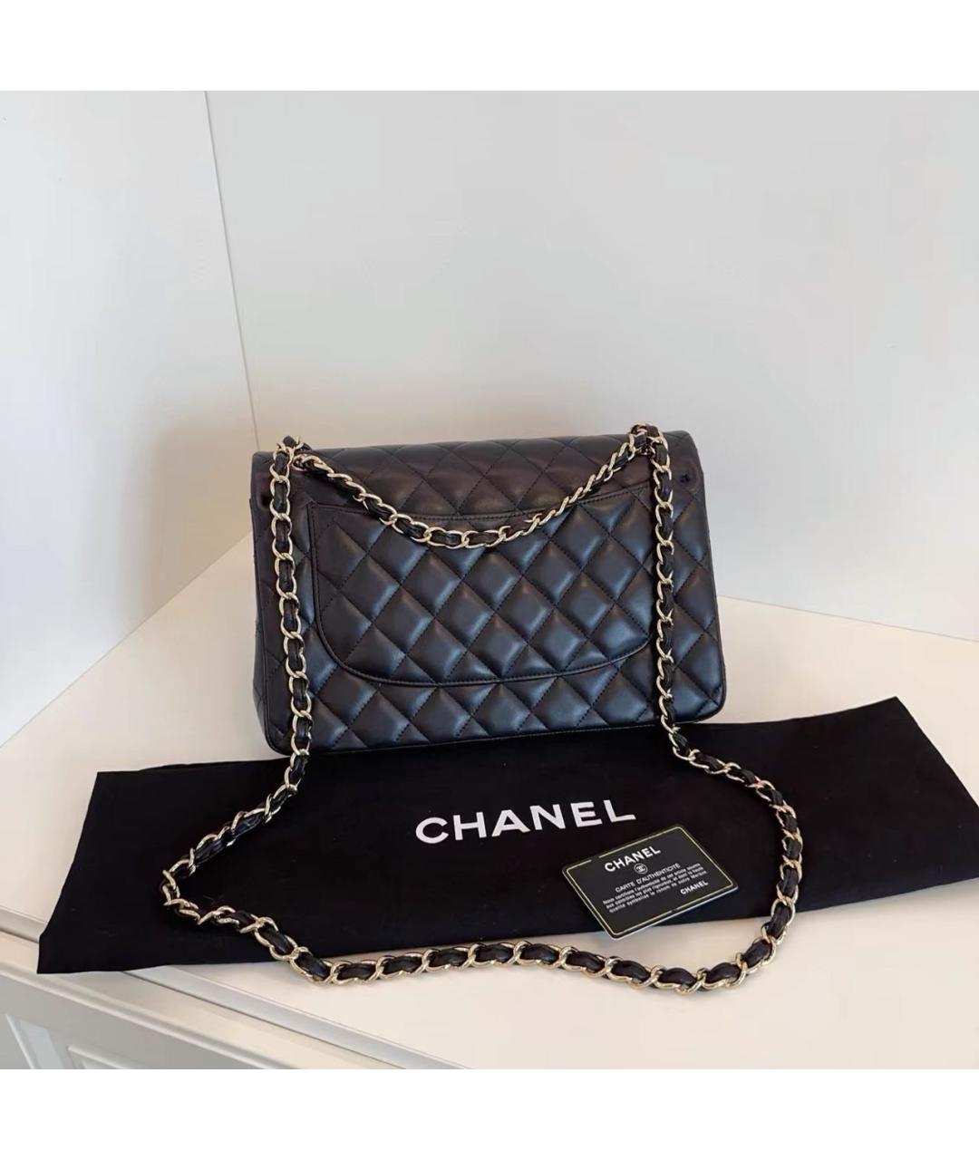 CHANEL Черная кожаная сумка через плечо, фото 2