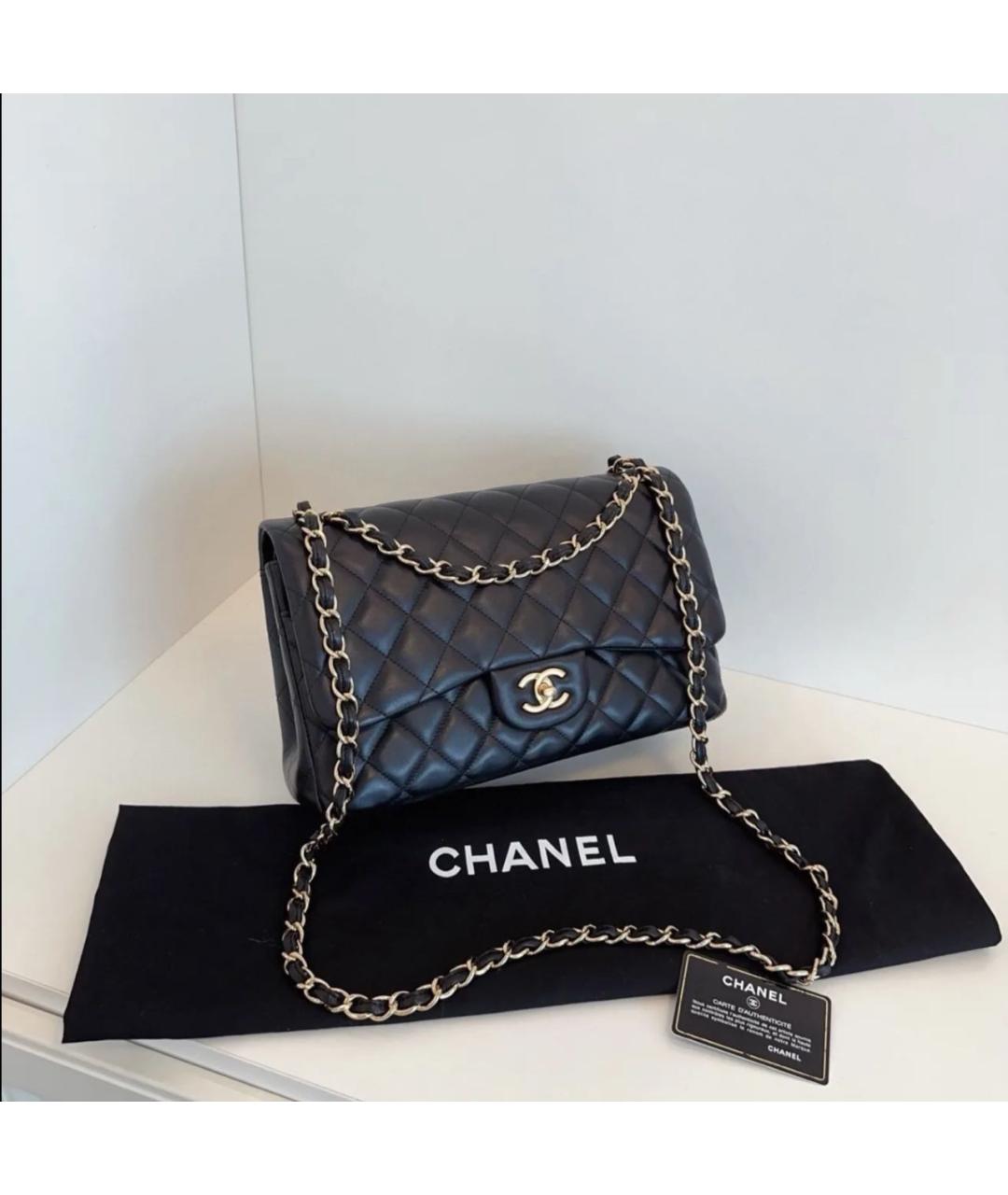 CHANEL Черная кожаная сумка через плечо, фото 3