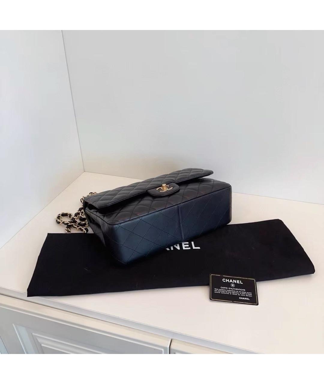 CHANEL Черная кожаная сумка через плечо, фото 6