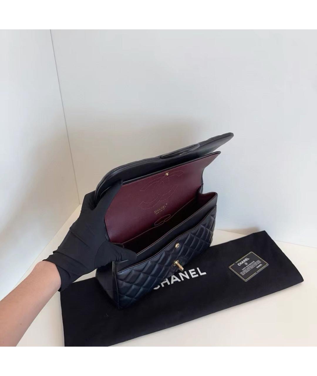 CHANEL Черная кожаная сумка через плечо, фото 8
