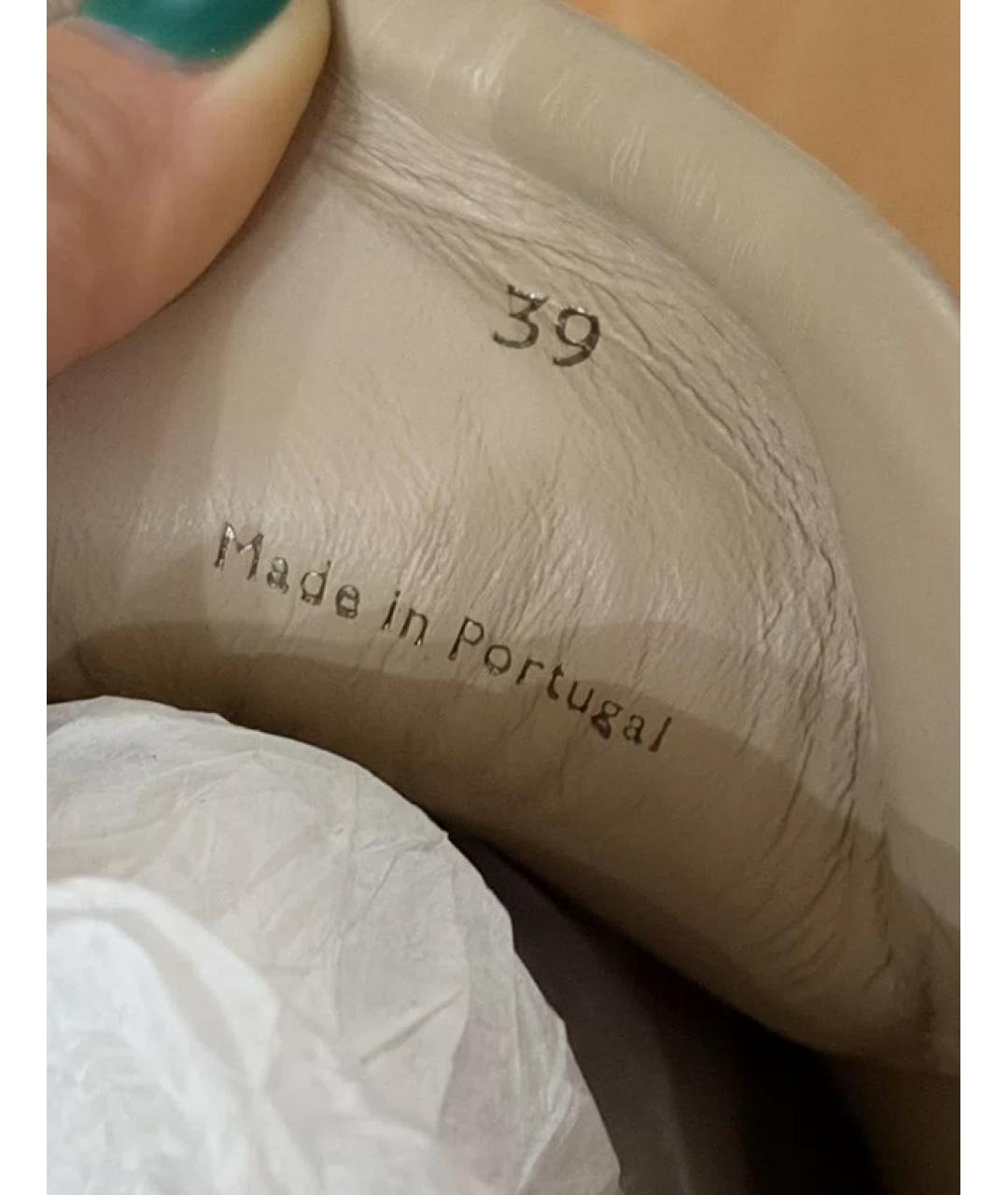 CHLOE Бежевые кожаные кеды, фото 5