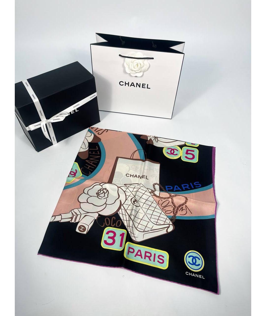 CHANEL Мульти шелковый платок, фото 8
