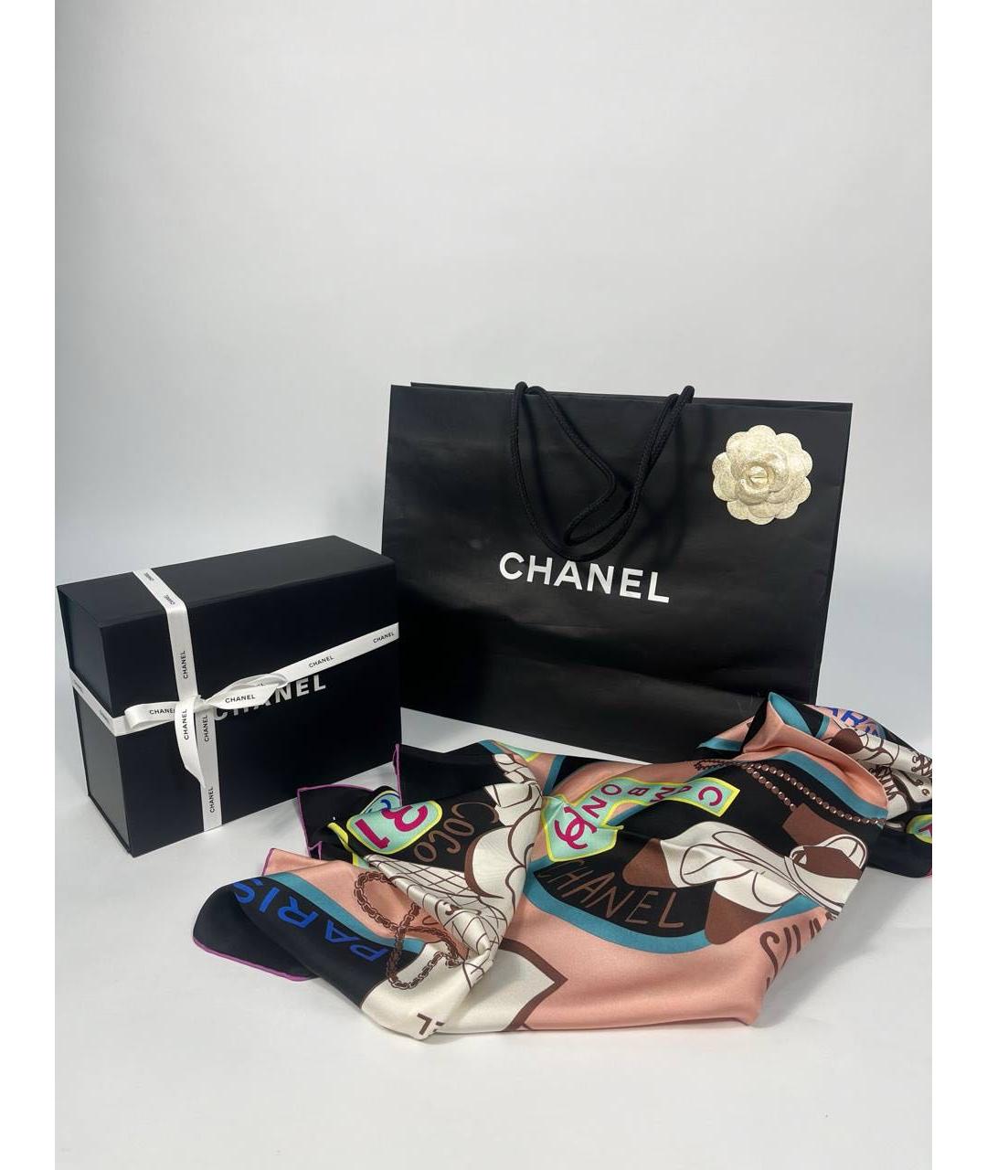 CHANEL Мульти шелковый платок, фото 5