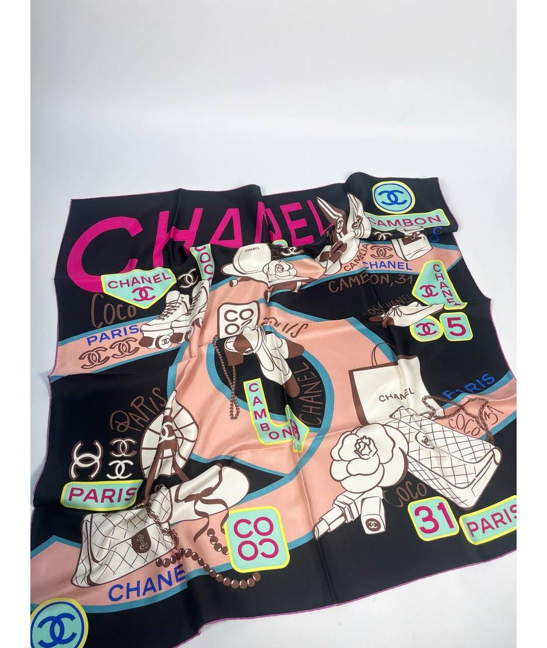 CHANEL Мульти шелковый платок, фото 6