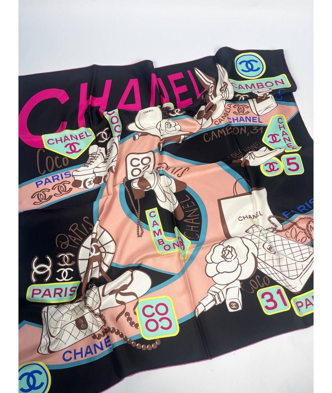 CHANEL Мульти шелковый платок, фото 3