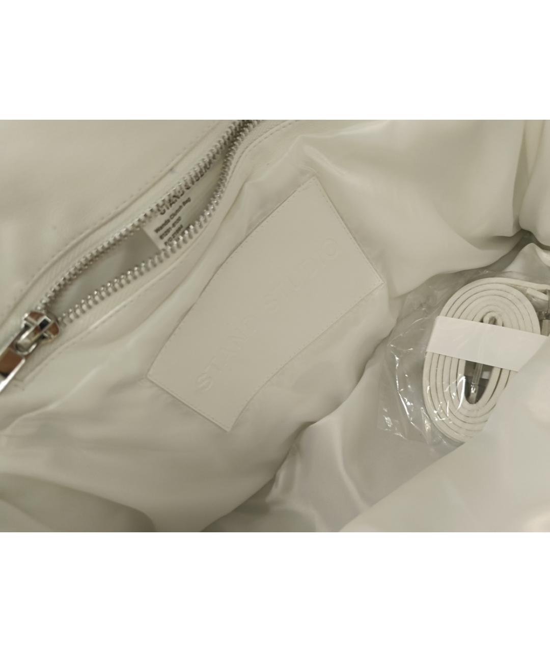 STAND STUDIO Белая сумка с короткими ручками из искусственной кожи, фото 3