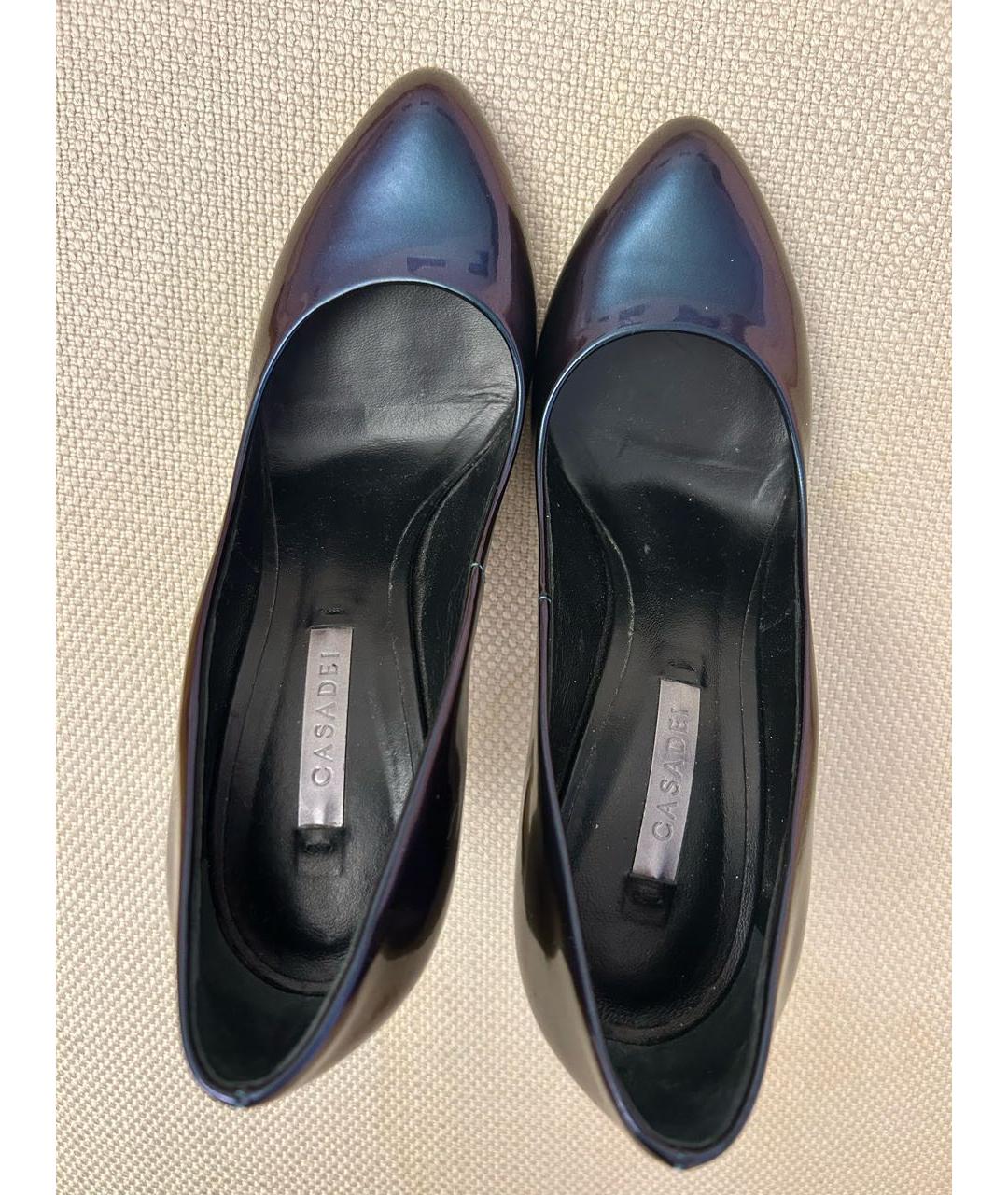 CASADEI Темно-синие кожаные туфли, фото 3