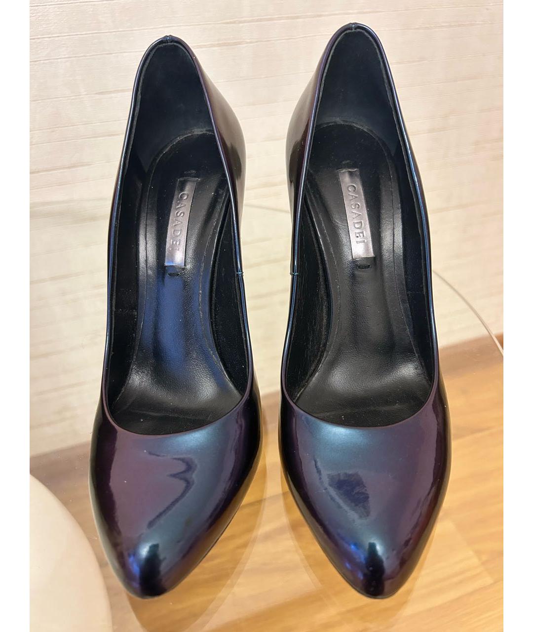 CASADEI Темно-синие кожаные туфли, фото 2