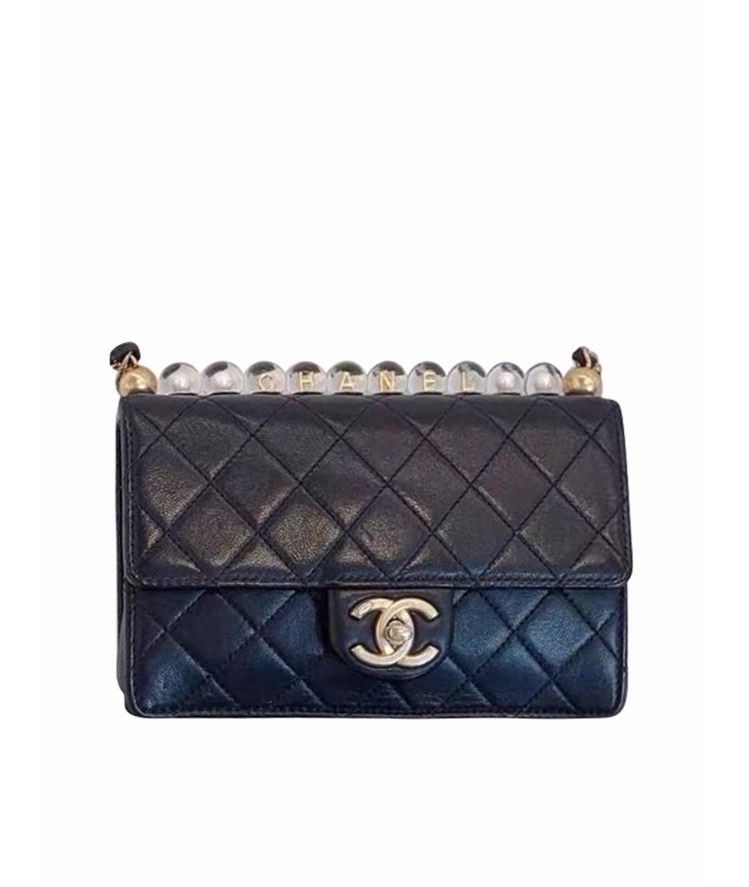 CHANEL Черная кожаная сумка через плечо, фото 1