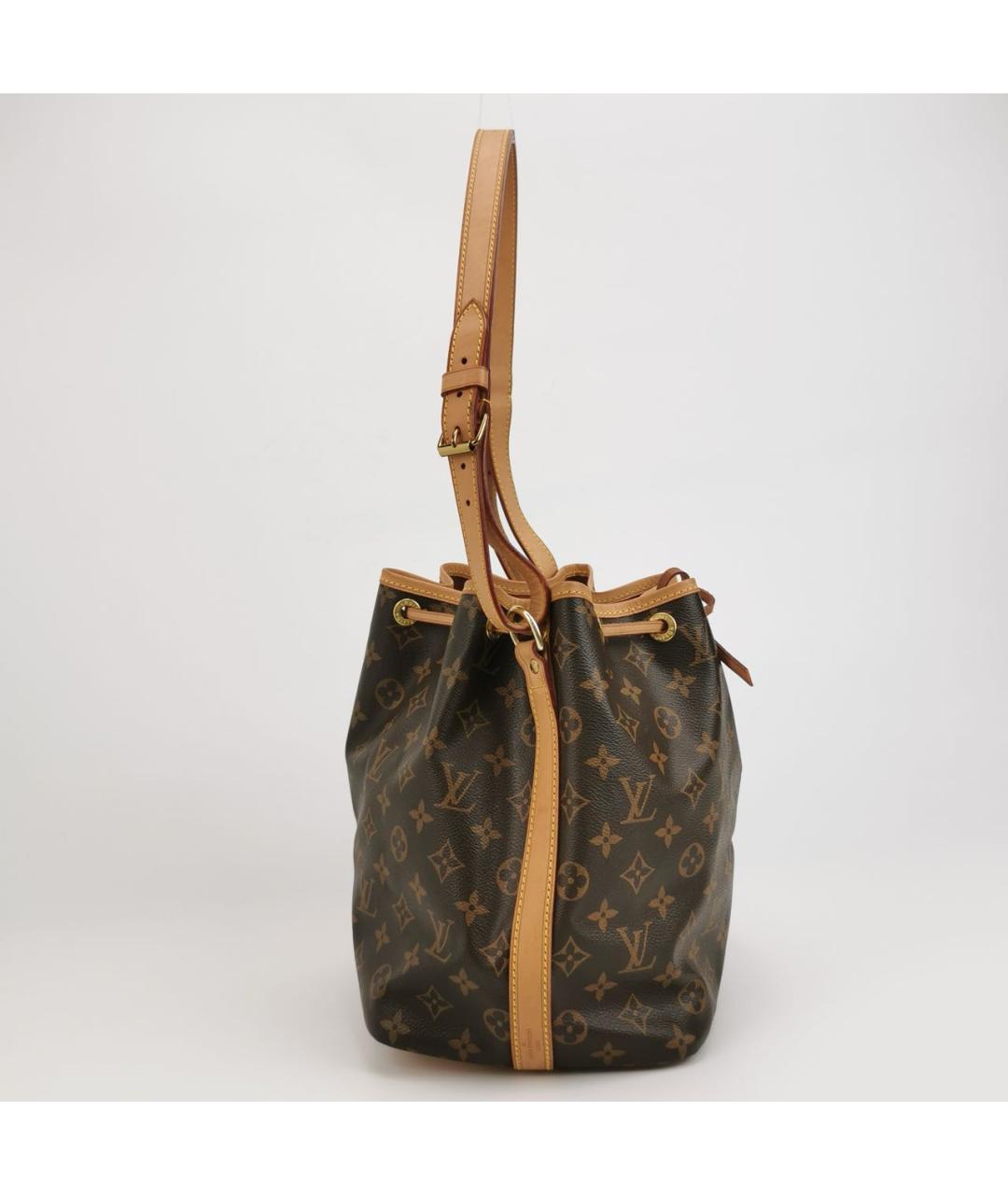 LOUIS VUITTON Коричневая кожаная сумка тоут, фото 3