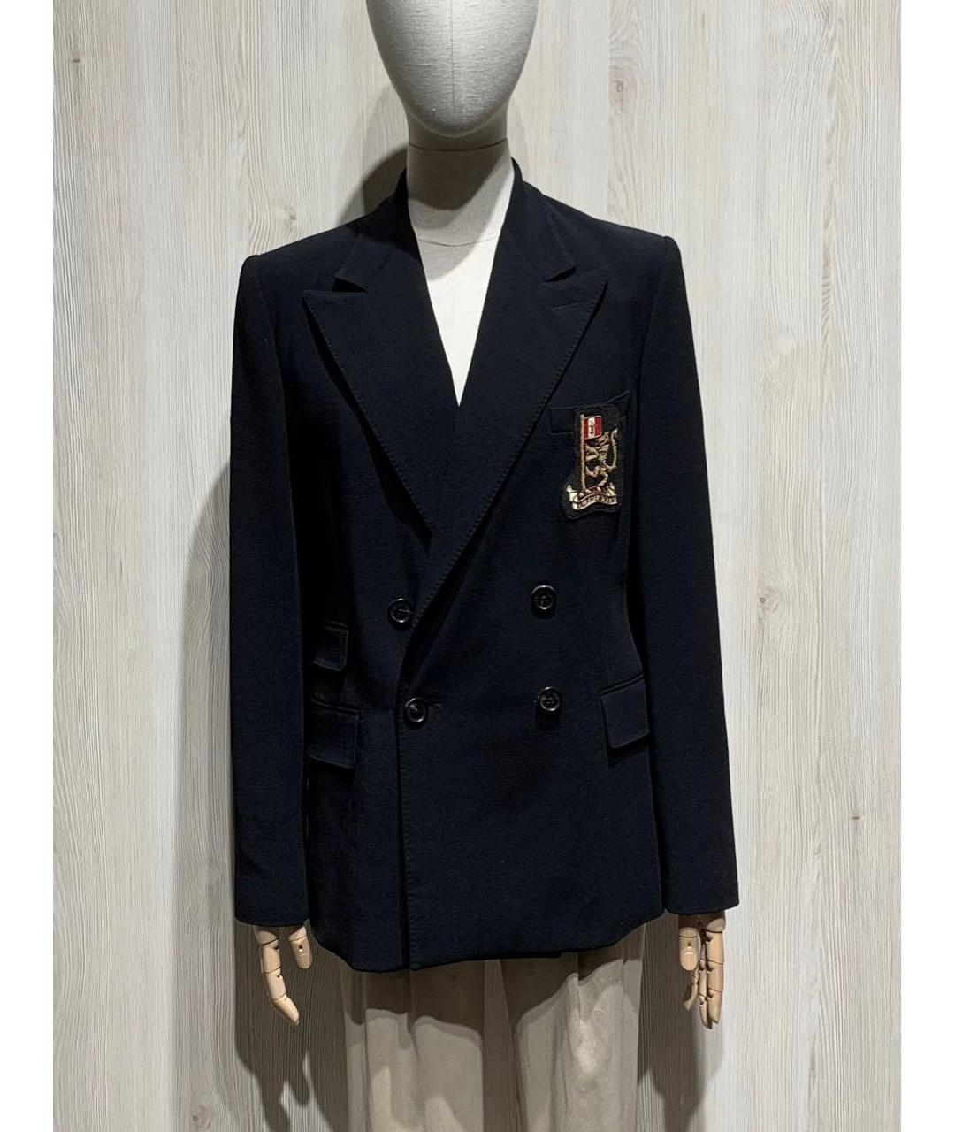 RALPH LAUREN PURPLE LABEL Черный хлопковый жакет/пиджак, фото 7