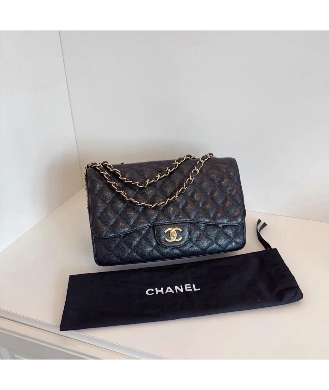 CHANEL Черная кожаная сумка через плечо, фото 9