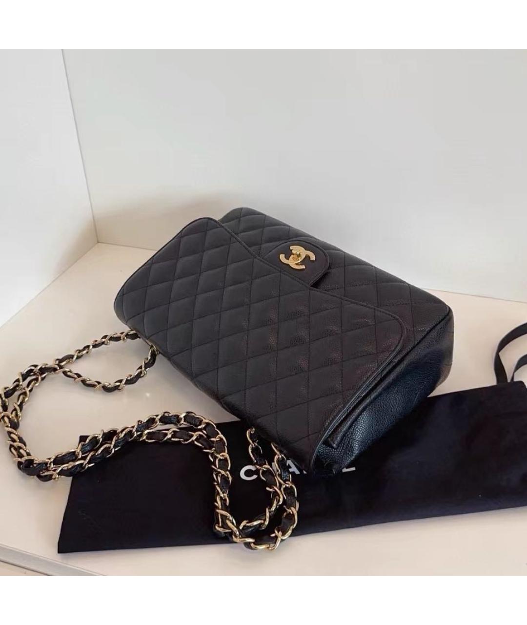 CHANEL Черная кожаная сумка через плечо, фото 6