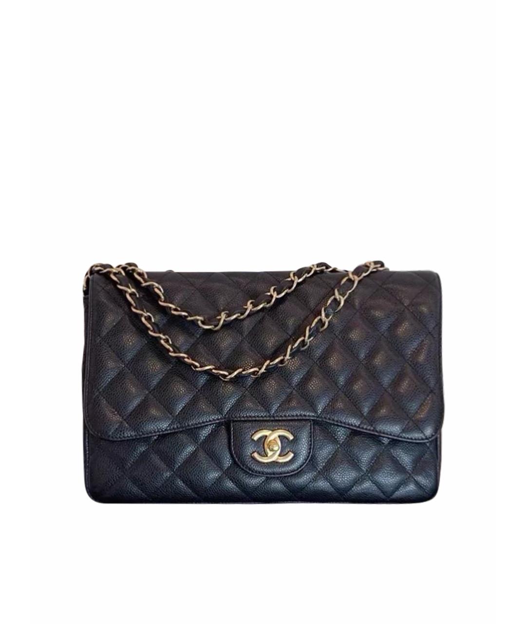 CHANEL Черная кожаная сумка через плечо, фото 1