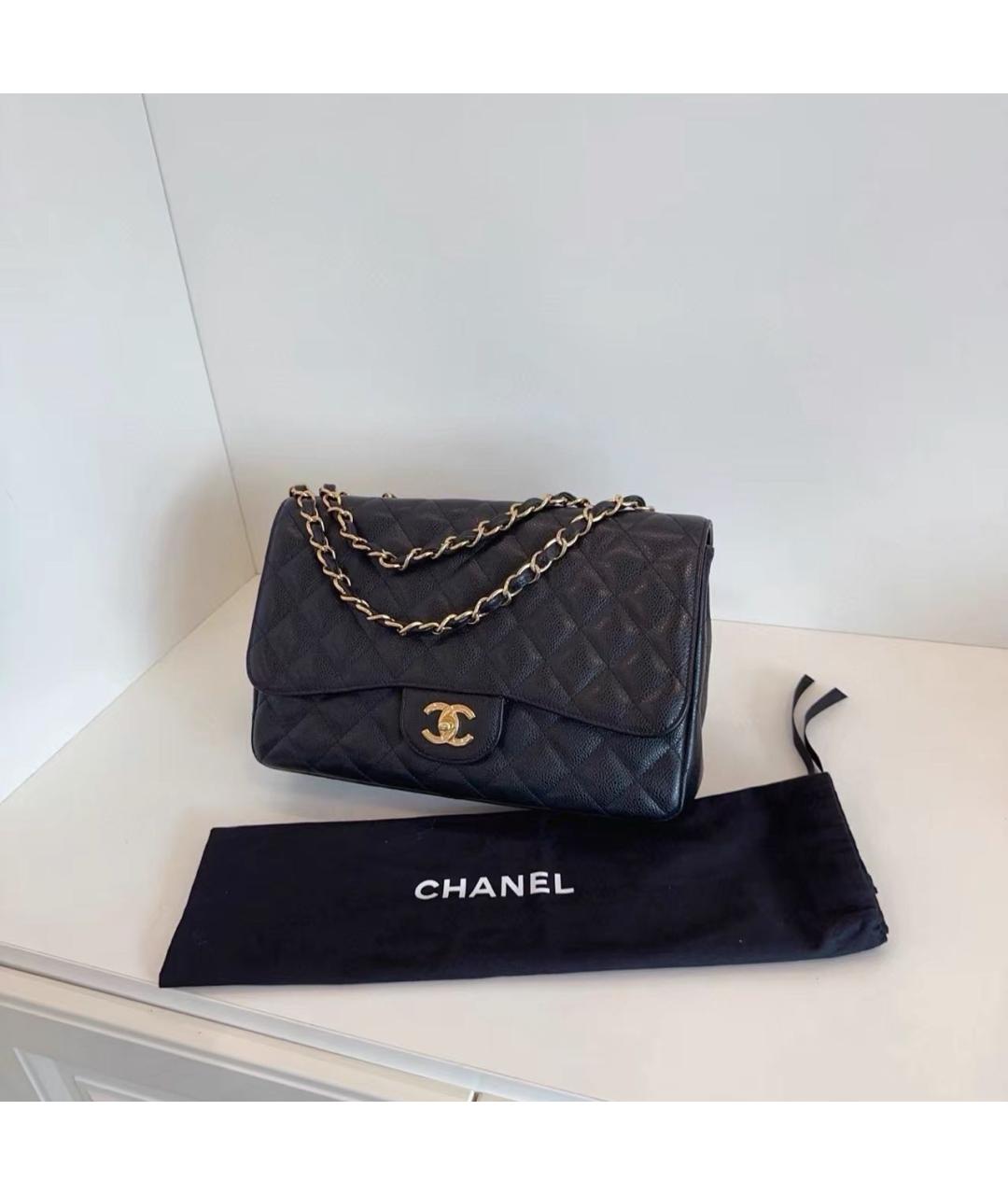 CHANEL Черная кожаная сумка через плечо, фото 2