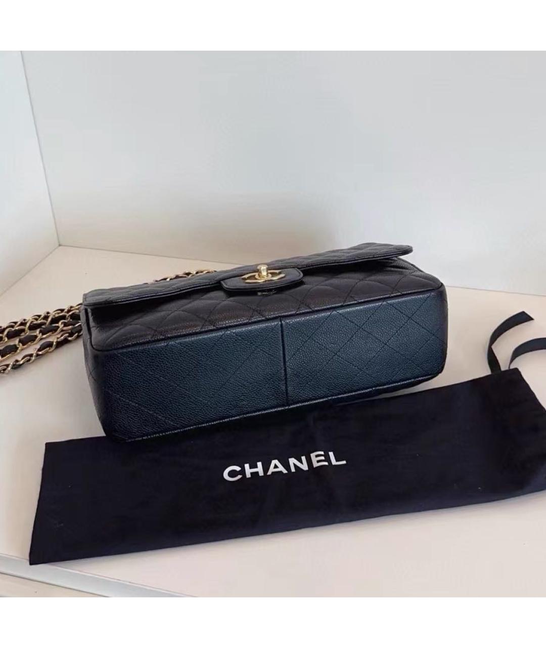 CHANEL Черная кожаная сумка через плечо, фото 4