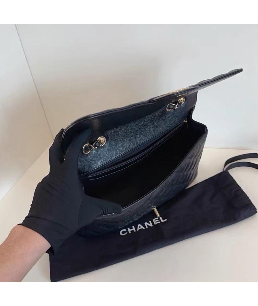 CHANEL Черная кожаная сумка через плечо, фото 7
