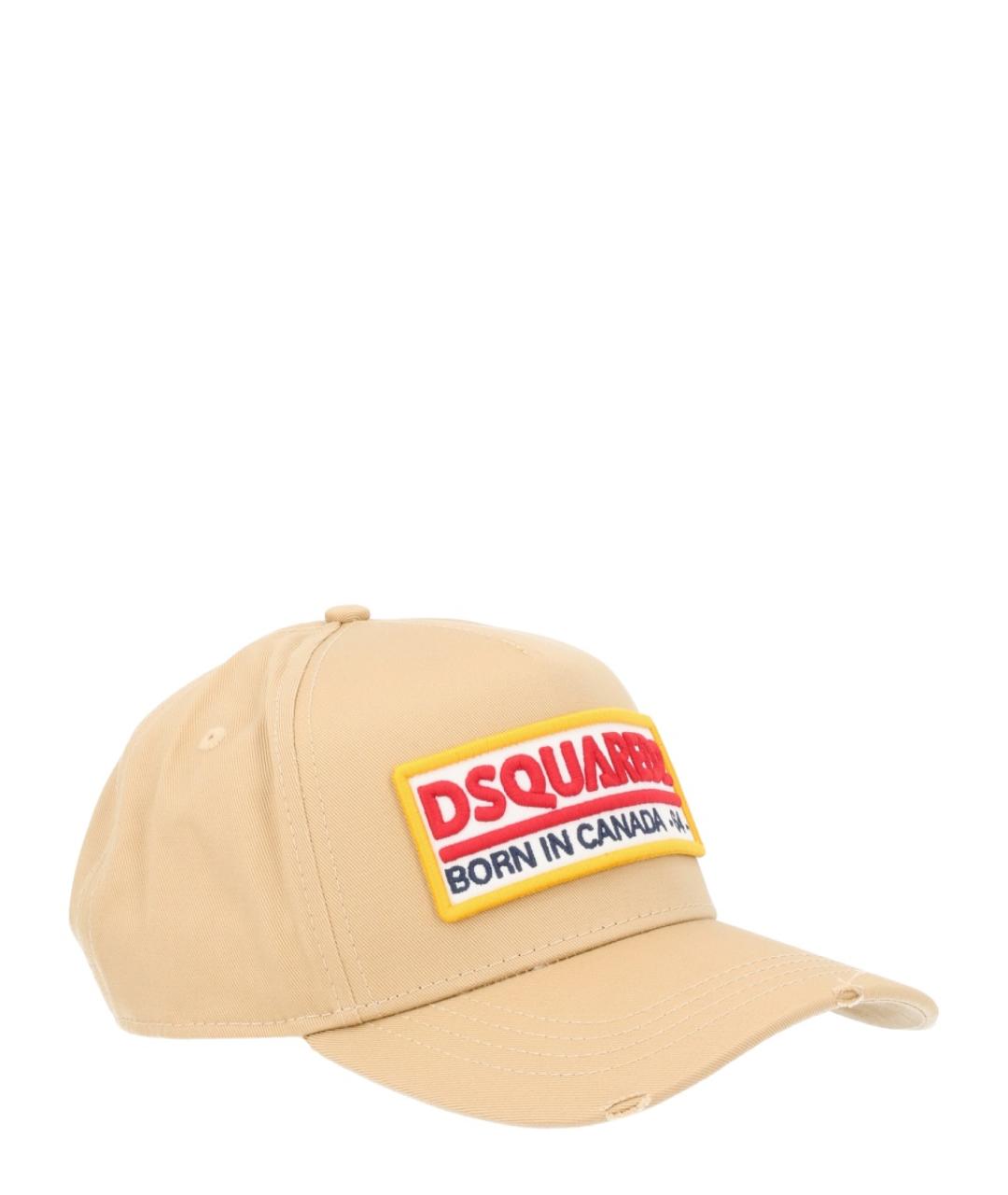 DSQUARED2 Бежевая хлопковая кепка/бейсболка, фото 3