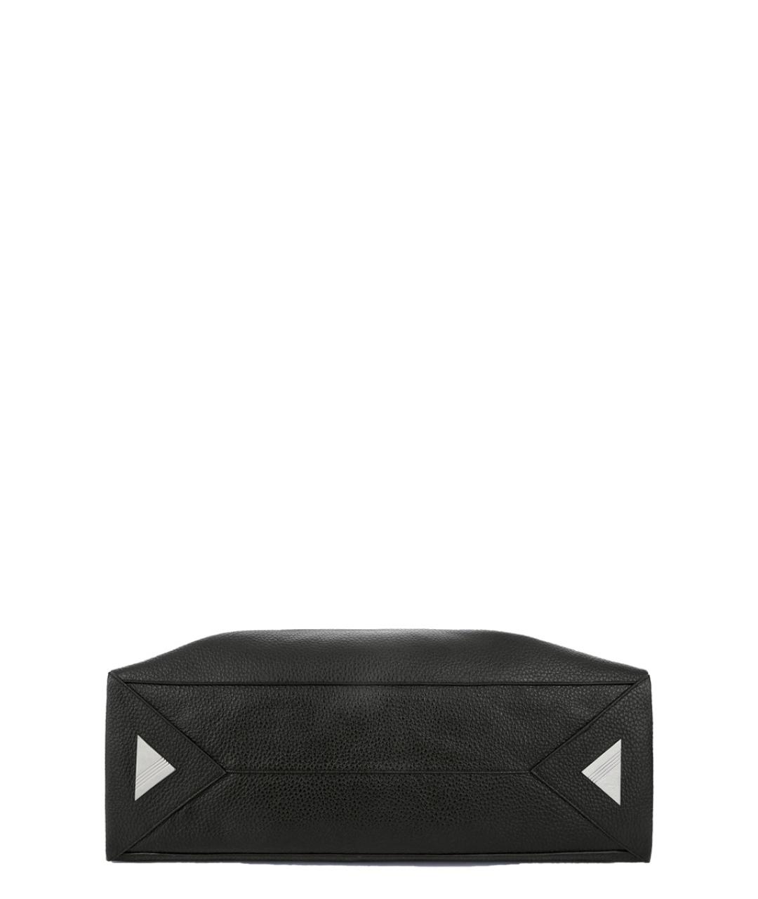 THE ATTICO Черная кожаная сумка тоут, фото 3