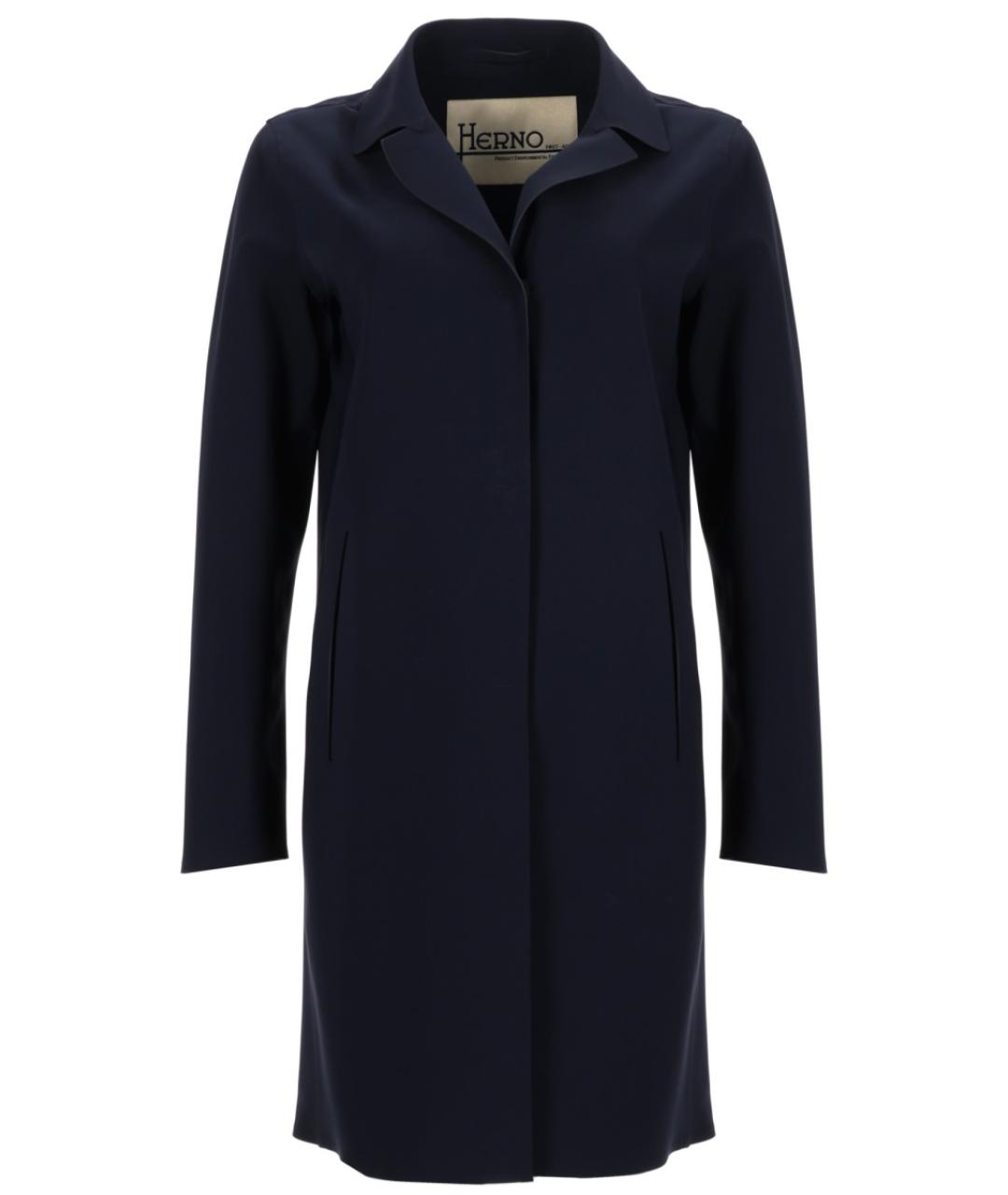 HERNO Синий полиамидовый тренч/плащ, фото 1